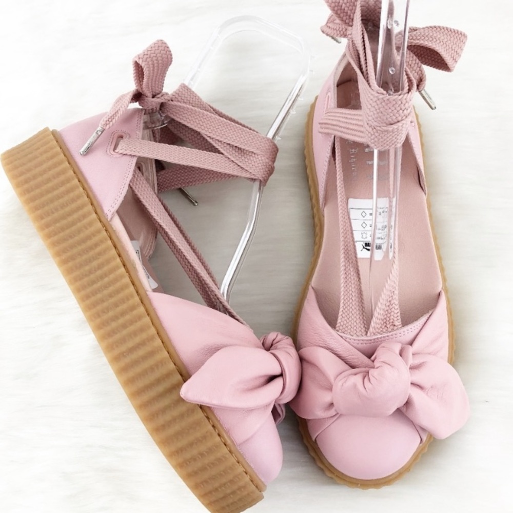 Fenty By Rihanna Puma Bow Creeper Sandals in Pink